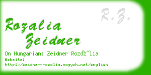 rozalia zeidner business card